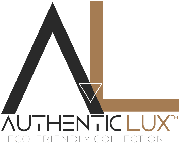 Authentic Lux™ logo showing stylized “AL” initials and triangle motif representing balance between sustainability and refined design.